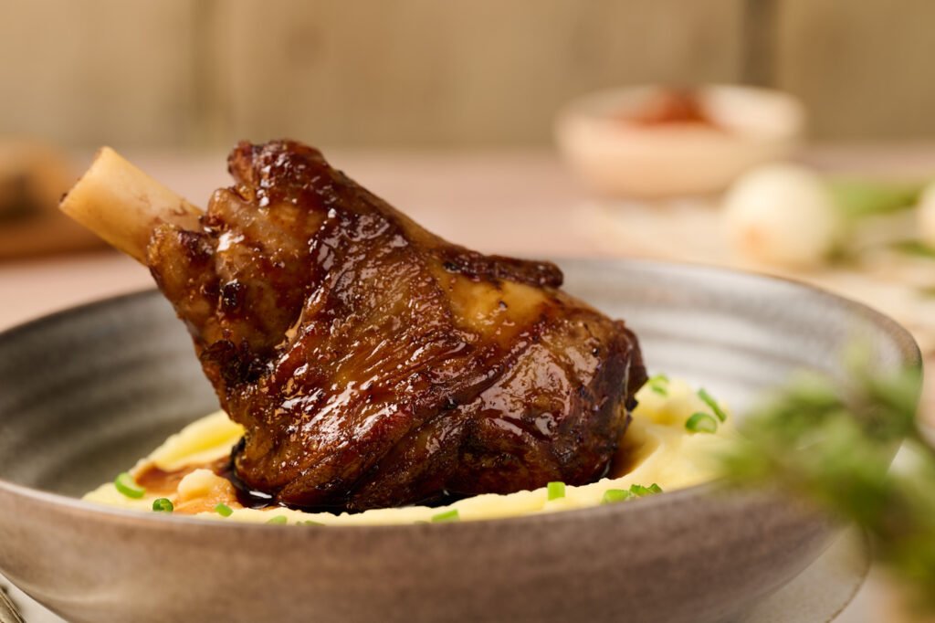 Osobuco de cordero braseado al horno